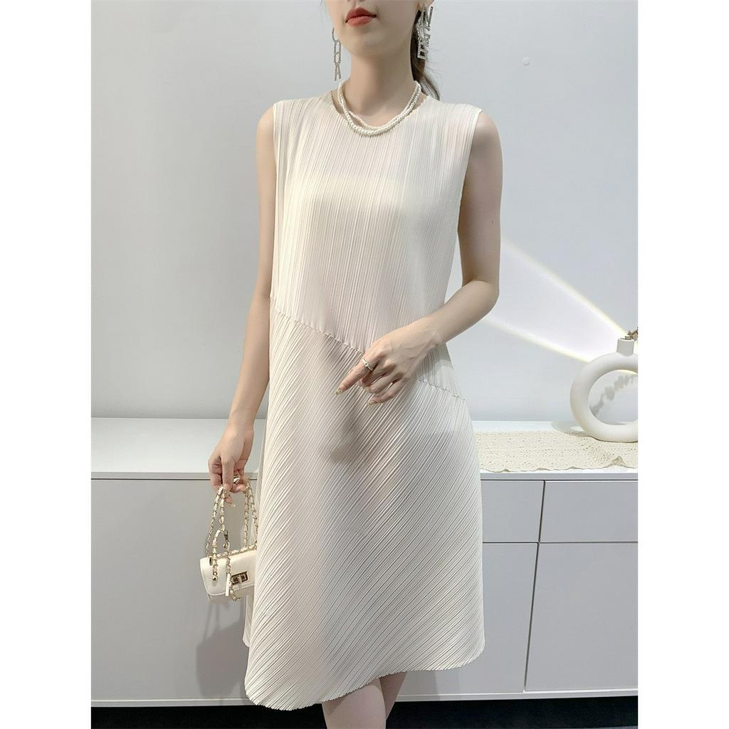 (HÀNG SẴN) Đầm lò xo dáng mini cọc tay mùa hè form suông rộng - Váy lò xo thiết kế vạt xéo lạ mắt cao cấp