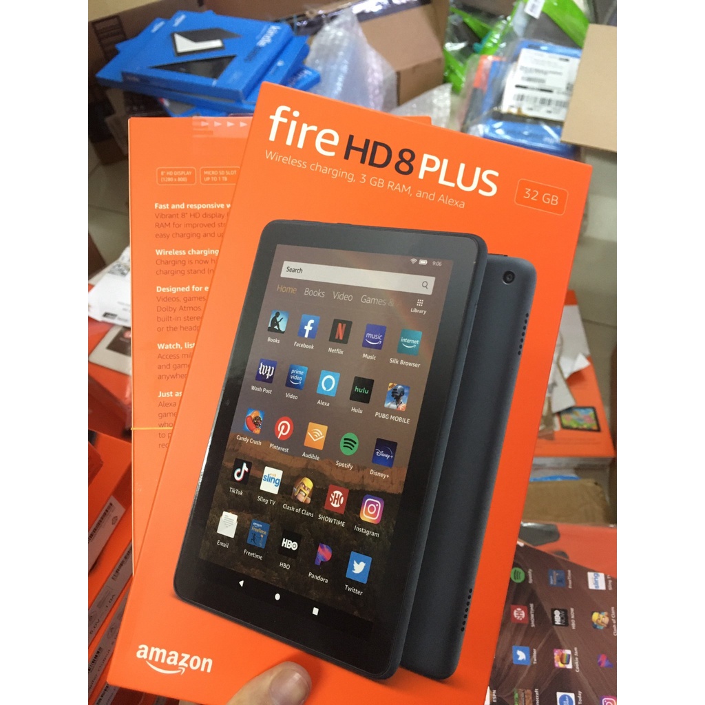 Máy tính bảng Kindle Fire HD8 Plus - Thế hệ 10 2020 màn hình 8inch sắc nét, RAM 3GB, dung lượng 32GB – NEW SEAL 100% | WebRaoVat - webraovat.net.vn