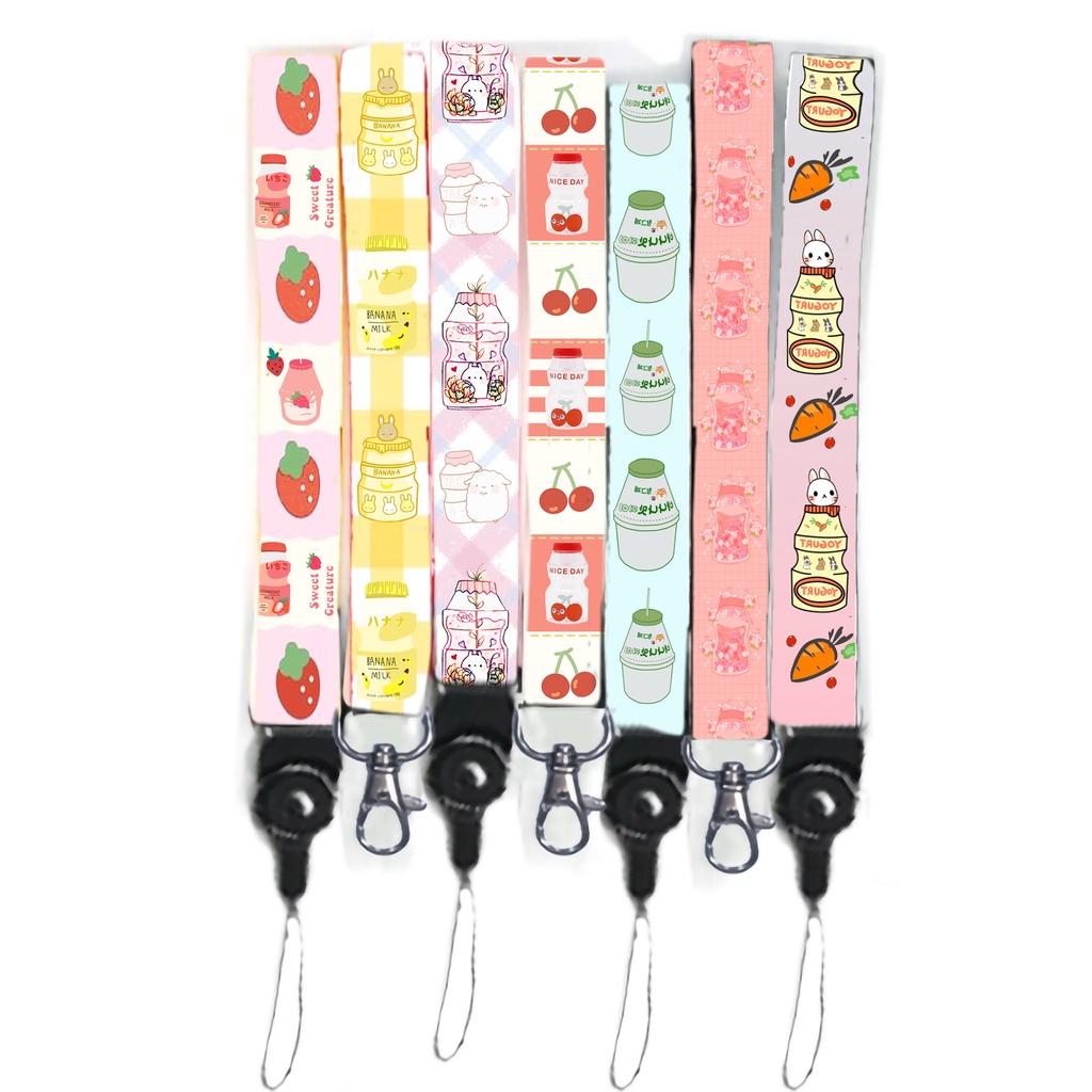 dây strap yakult STI19 hoạt hình dây treo thẻ name tag ngắn cute dễ thương 15cm