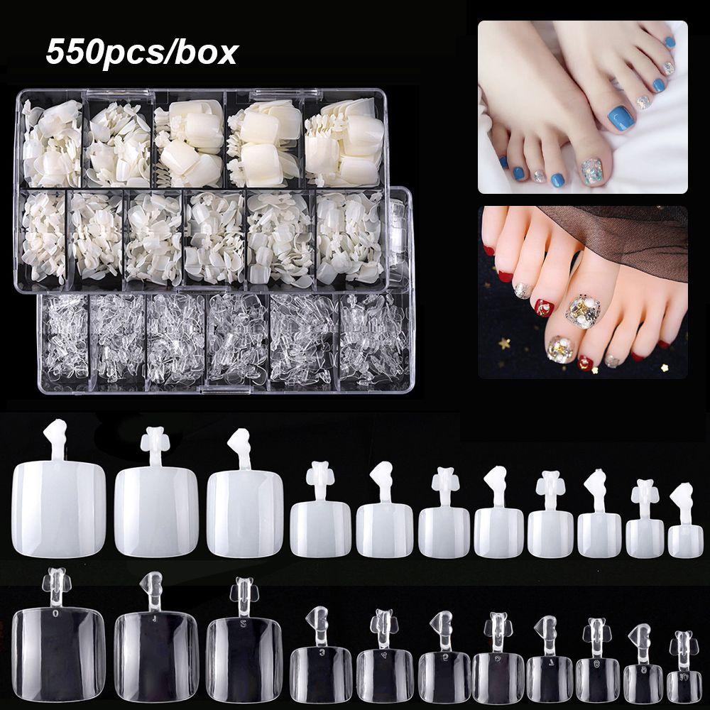 Hộp 550 Móng Chân Giả Trang Trí Nghệ Thuật