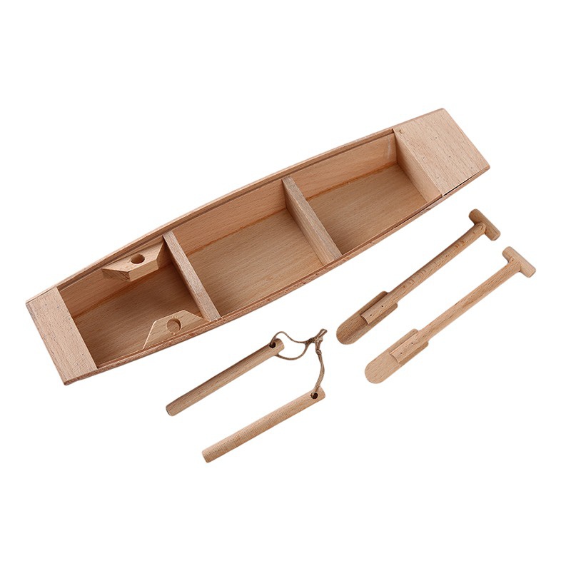 Mô Hình Thuyền Gỗ Mini Nhiều Màu Sắc Dùng Để Trang Trí