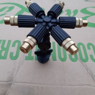 BÉC PHUN SƯƠNG 6 HƯỚNG ĐẦU ĐỒNG ren 21 có điều hướng