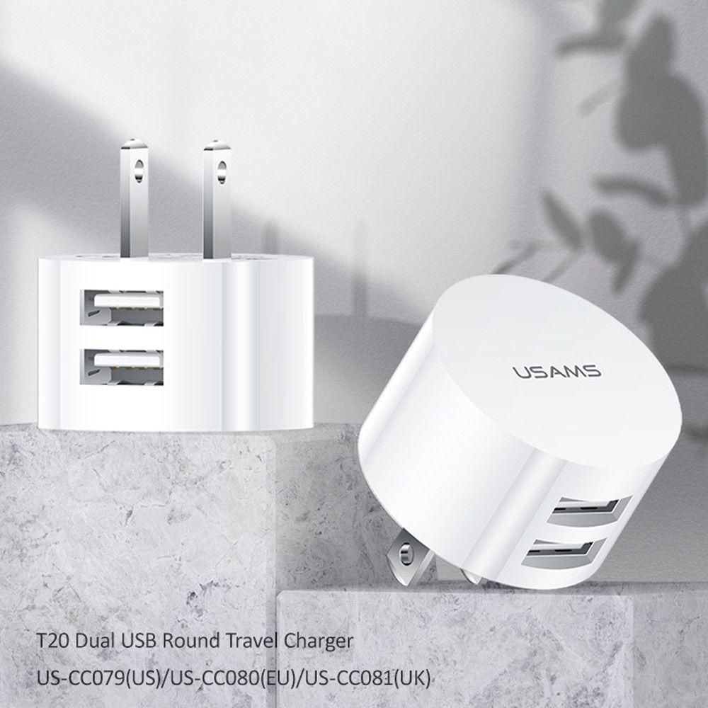 Củ Sạc Hai Cổng USB 5V 2.1A Cho Điện Thoại Di Động Tiện Dụng