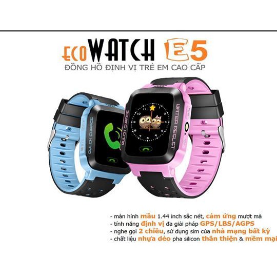 GÍA SỐC Đồng hồ định vị ecoWATCH E5 thông minh, có tiếng việt, có cảm ứng