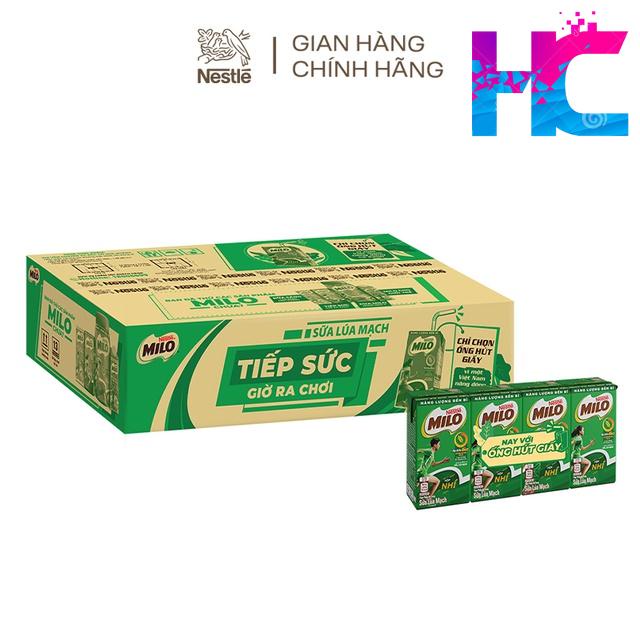 Sữa lúa mạch Nestlé MILO thùng hộp 115ml - 180ml