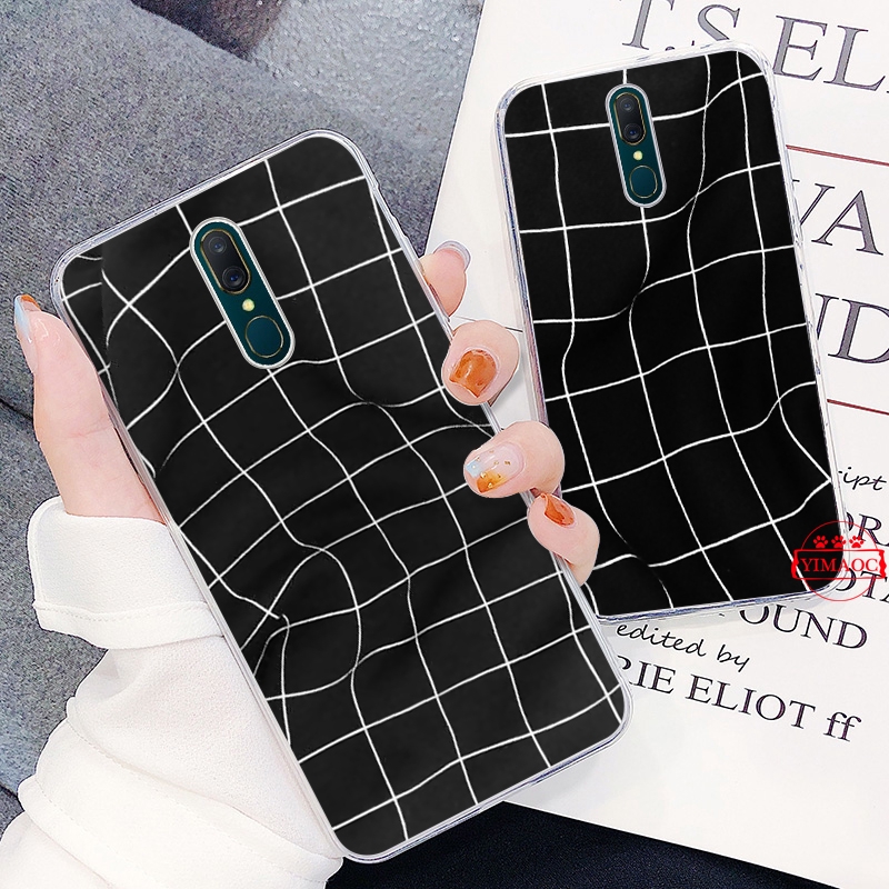 Ốp điện thoại TPU dẻo trong suốt in họa tiết kẻ ô 132Q cho OPPO A3S A5 A37 A39 A5S A7 A59 F1S F3 A1 F5 F7 F9 Pro | BigBuy360 - bigbuy360.vn