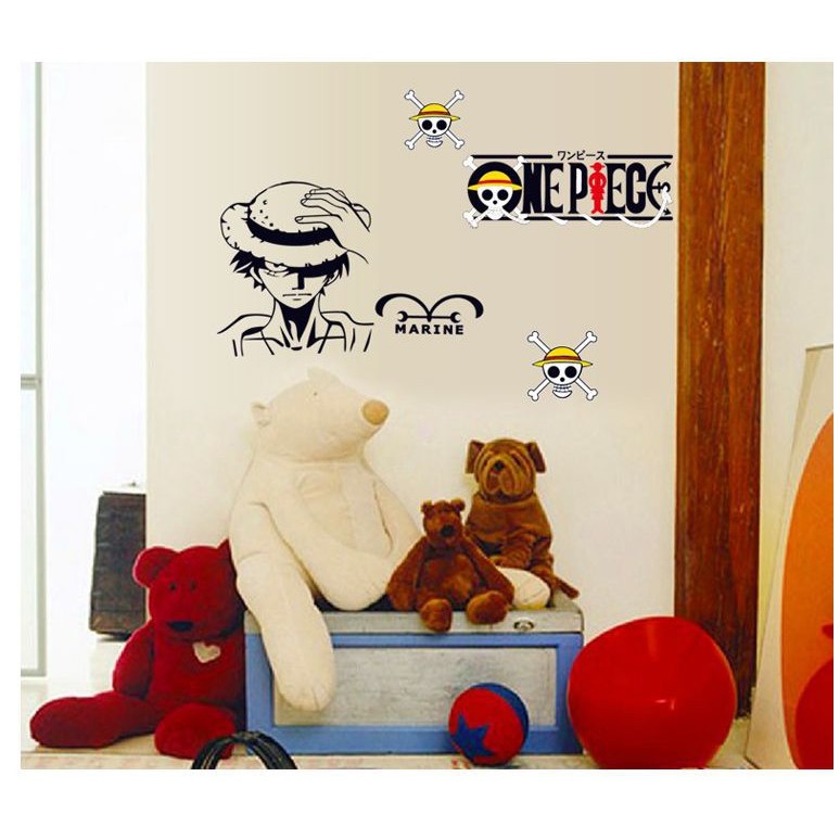 Decal hoạt hình One Piece - decal dán tường đảo hải tặc 3