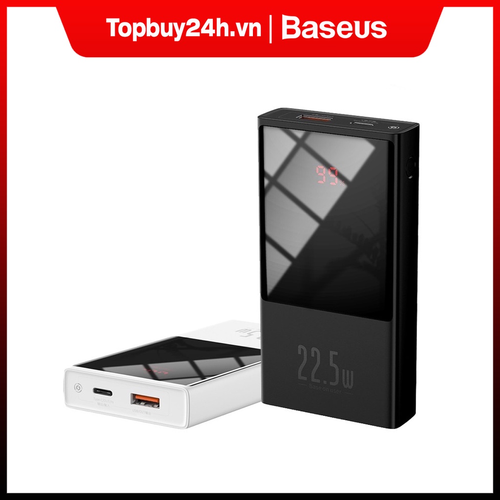 Sạc Dự Phòng Baseus 10000mah / 20000mah Nhỏ Gọn Hỗ Trợ Sạc Nhanh QC 3.0 Với Màn Hình LED Cho Xiaomi