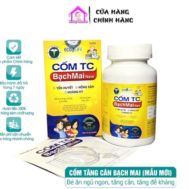 Cốm tăng cân bạch mai hộp 50g chính hãng