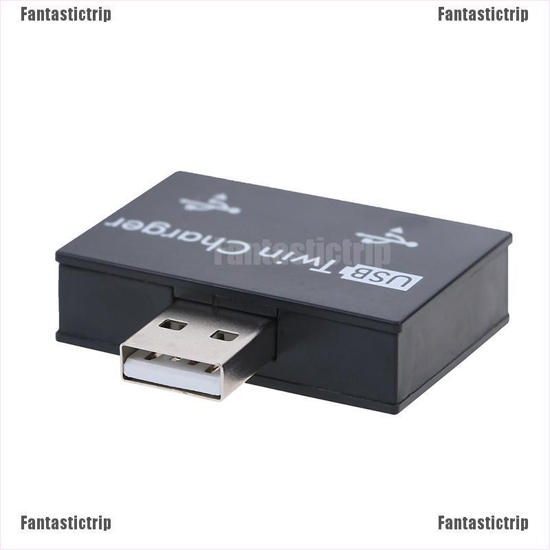 Fantastictrip 1-to-2 port usb 2.0 male usb dual splitter hub cord adapter converter