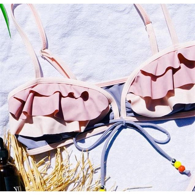 Bikini Hoa Bèo Xinh Xắn Style Nâu Tây