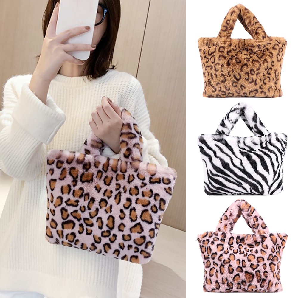 Túi xách vải lông nhân tạo cá tính thời trang dành cho nữ | BigBuy360 - bigbuy360.vn