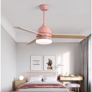Quạt trần phong cách Bắc Âu, trang trí phòng khách , phòng ngủ, quán trà sữa, quán cà phê [3 Cánh gỗ 42 inch ] XH-668C