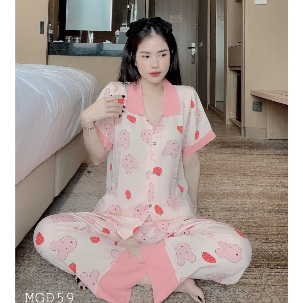 Đồ bộ pijama quần áo ngủ mặc nhà nữ chất lụa mango cao cấp Lucy Store