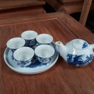 Bộ ấm chén thờ cúng Bát Tràng