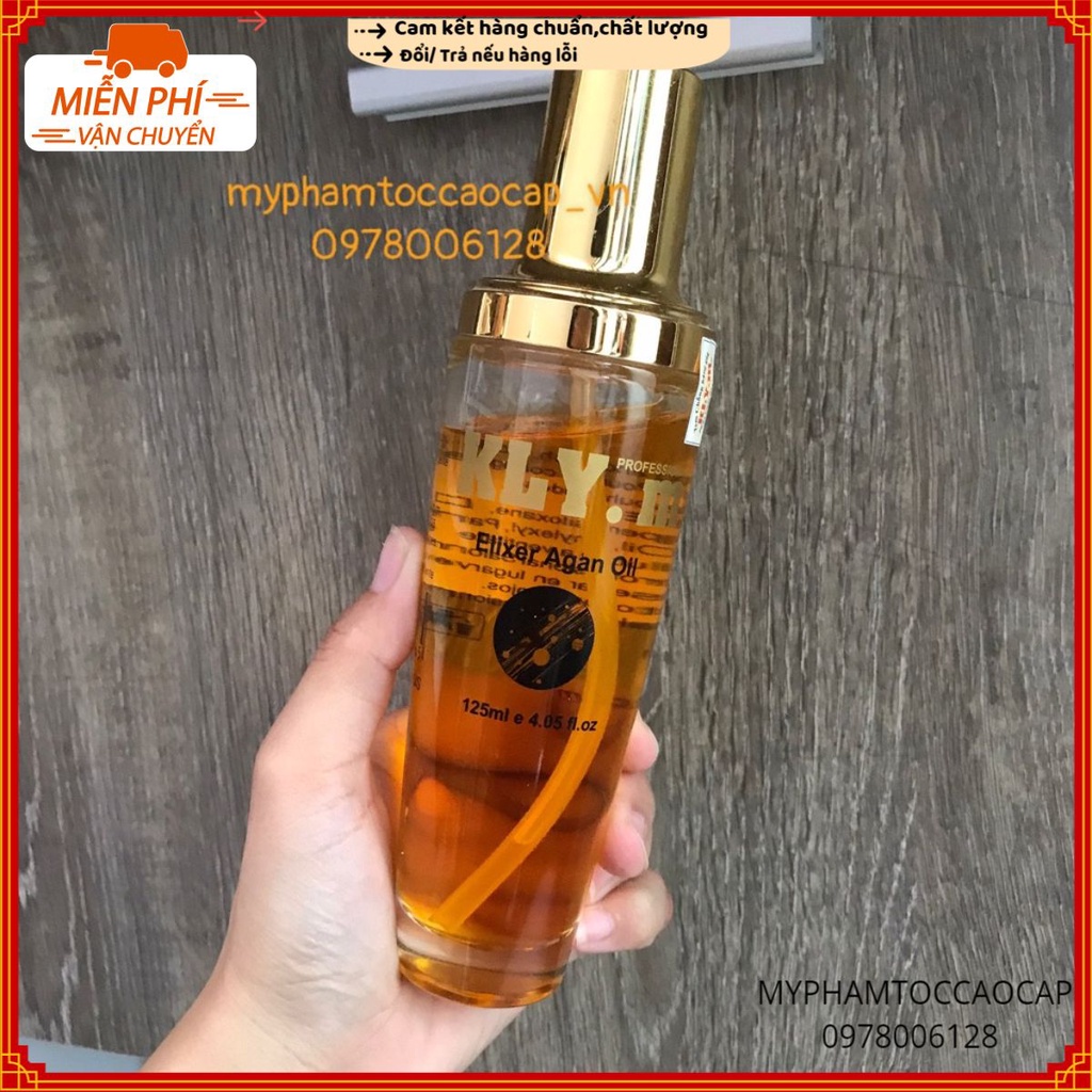 ✅ Hàng_Chính_Hãng_100%✅TINH DẦU DƯỠNG TÓC KLY.M ELIXER ARGAN OIL PHỤC HỒI TÓC HƯ TỔN MỀM MƯỢT 125ml