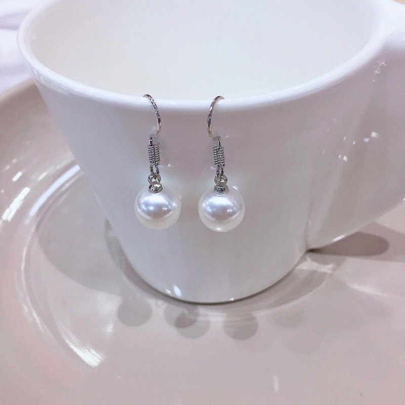 Bông tai khuyên tai hạt châu khoá móc dễ thương