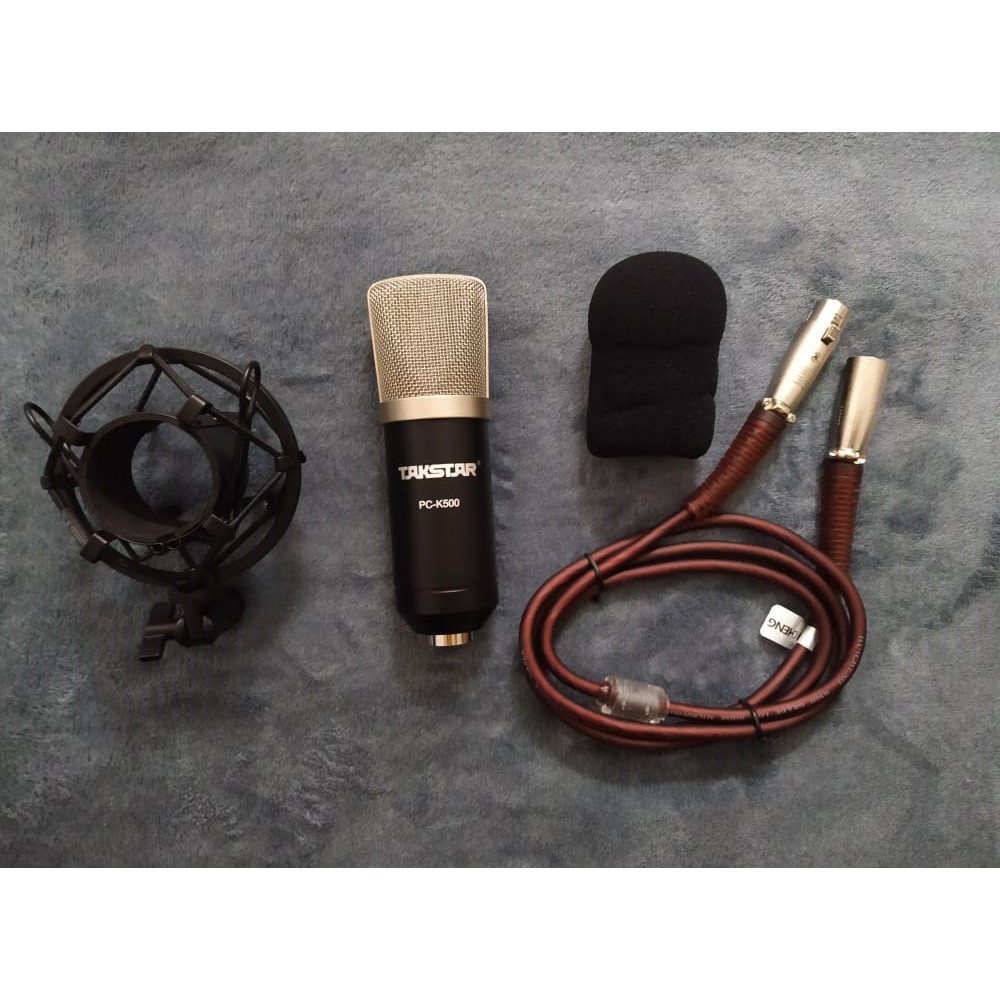 MIC THU ÂM TAKSTAR PC – K500 TẶNG DÂY MIC 2 ĐẦU TO CHỐNG NHIỄU 80K