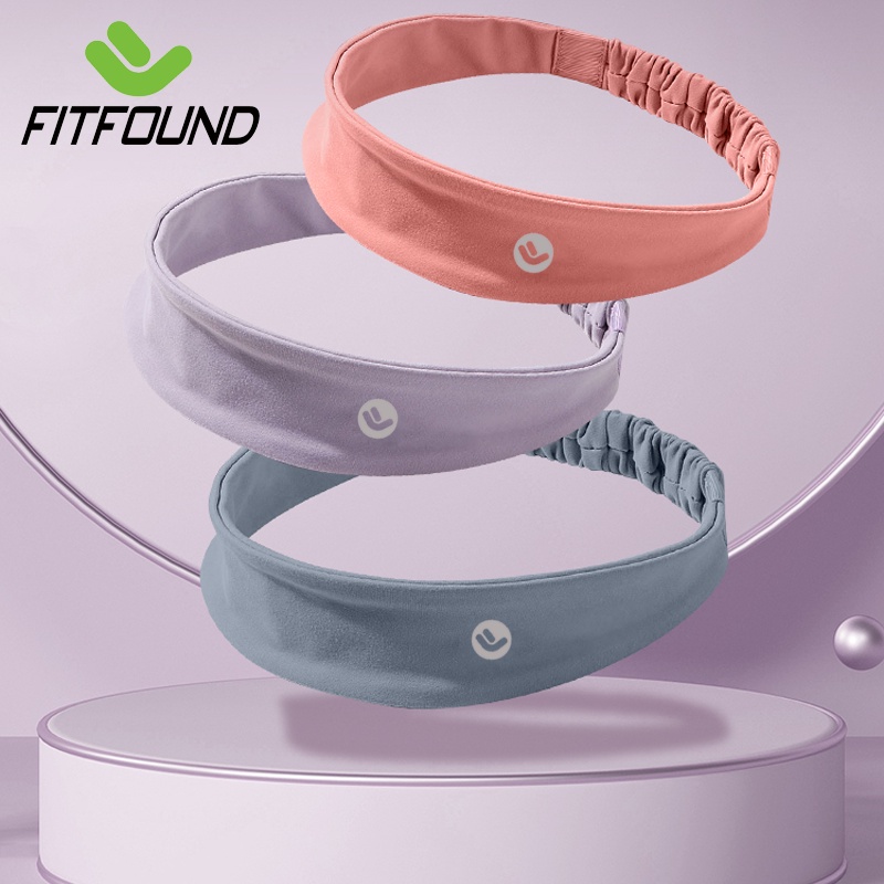 Băng Đô Thể Thao Headband Nylon Spandex  Đeo Trán Thấm Chặn Mồ Hôi Chống Trượt FITFOUND Bản 5Cm
