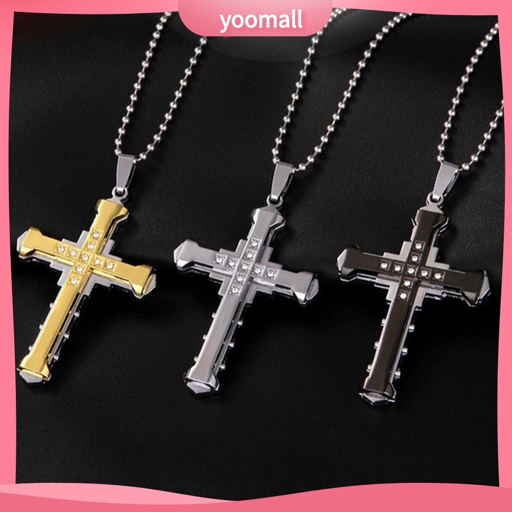 Dây Chuyền Hợp Kim Hình Thánh Giá Đính Đá Xinh Xắn