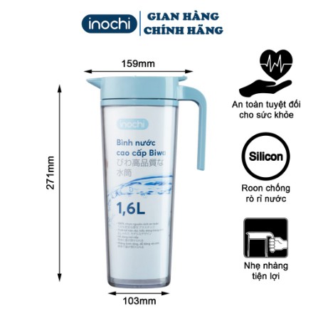 Bình nước cao cấp Biwa INOCHI 1.6L và 1.2L An toàn cho sức khoẻ với khả năng kháng khuẩn và thiết kế trang trọng