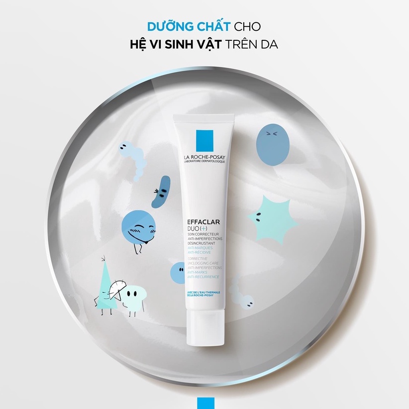 Duo+ La Roche-Posay Effaclar 40ml Kem Dưỡng Giảm Mụn Thông Thoáng Lỗ Chân Lông, Ngăn Ngừa Thâm Mụn