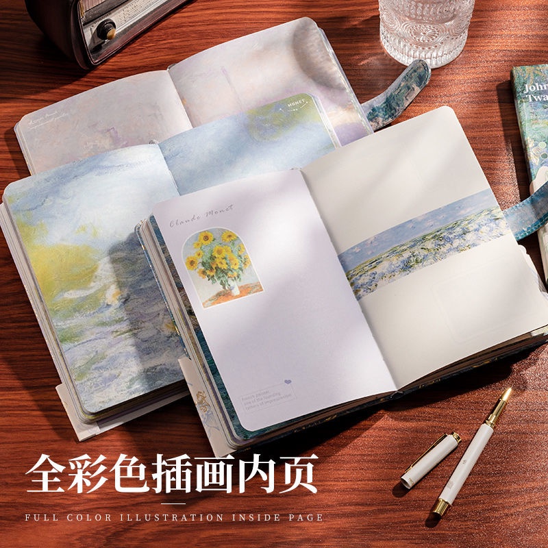 Sổ tay ghi chú họa tiết tranh sơn dầu xinh xắn dành cho học sinh