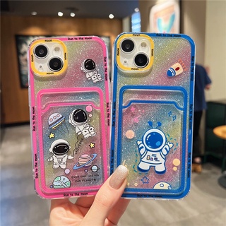 Ốp Điện Thoại Họa Tiết Phi Hành Gia Lấp Lánh Sang Trọng Cho iPhone 13 12 Pro MAX 6 7 8 Plus X XR XS 11 Pro MAX SE 2020