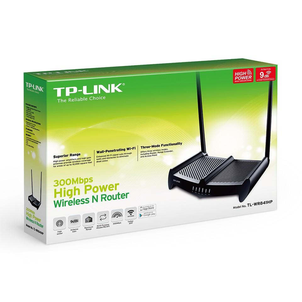 Router Wi-Fi Công suất cao tốc độ 300Mbps chuẩn N TL-WR841HP