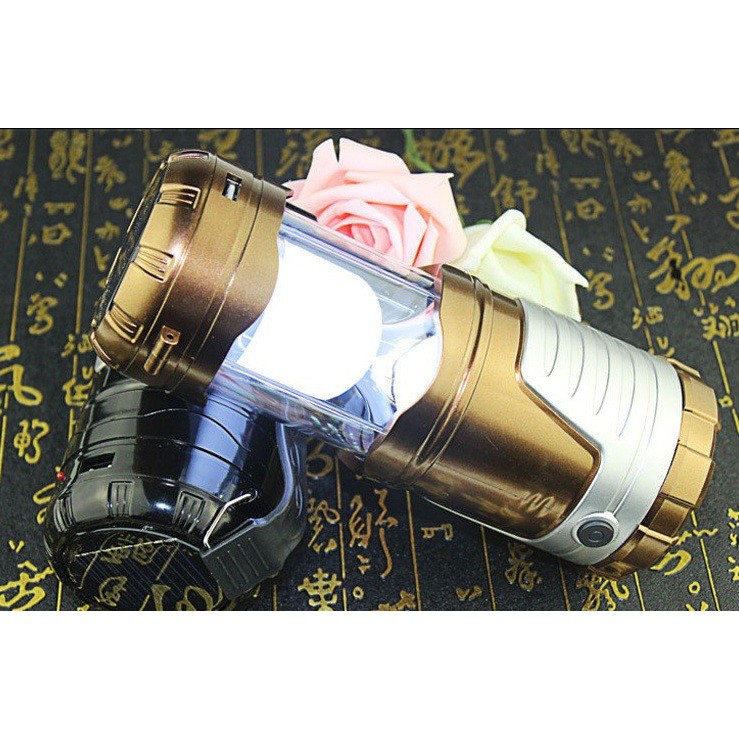 ĐÈN PIN 7088 CẦM TAY SẠC ĐIỆN ĐA NĂNG 4 IN 1 CÓ SẠC NĂNG LƯỢNG MẶT TRỜI  - Đèn Pin sạc