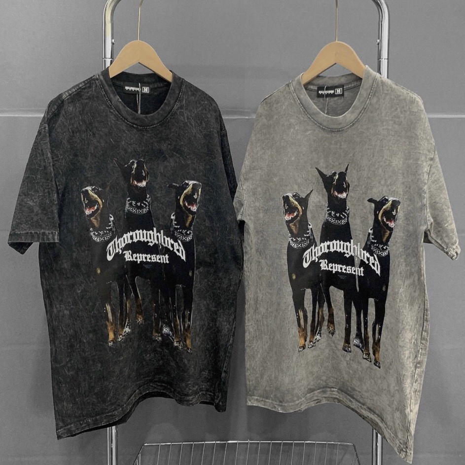 Áo Wash Loang In Hình Chó