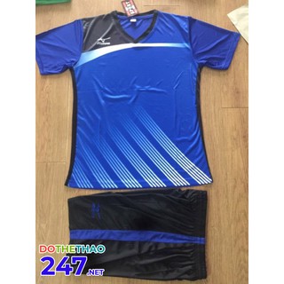 Áo bóng chuyền chính hãng Mizuno màu xanh dương mã BC07