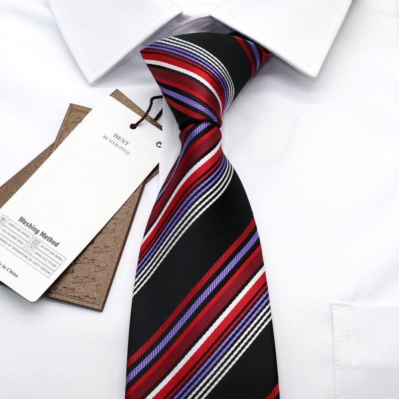 Cà Vạt 8CM Họa Tiết Sọc Caro Thời Trang Lịch Lãm Cho Nam