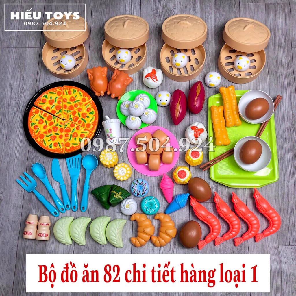 Đồ Chơi Trẻ Em Bộ Đồ Ăn Bánh  Bao Pizza  Chất Nhựa ABS Cao Cấp Cho Bé  Từ 1 Đến 8 Tuổi Hiếu Toys