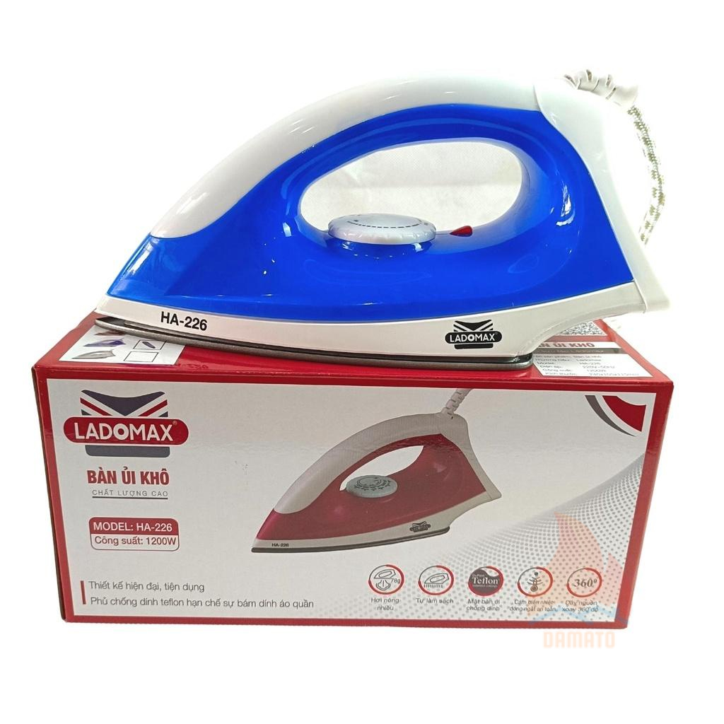 Bàn ủi điện Ladomax HA-226 công suất 1200W, bàn là khô đế nhôm chống dính