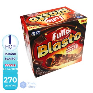 [ DATE MỚI - ĂN LÀ GHIỀN ] Hộp 15 cái Bánh Xốp Socola Fullo Blasto 270gr nhập khẩu Indonesia (Date: 12 tháng)