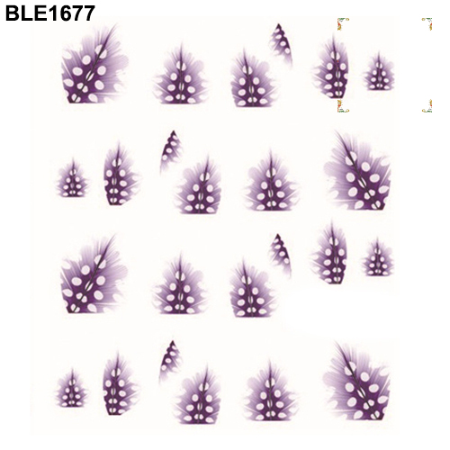 Nhãn dán móng tay hình lông vũ 3d thời trang