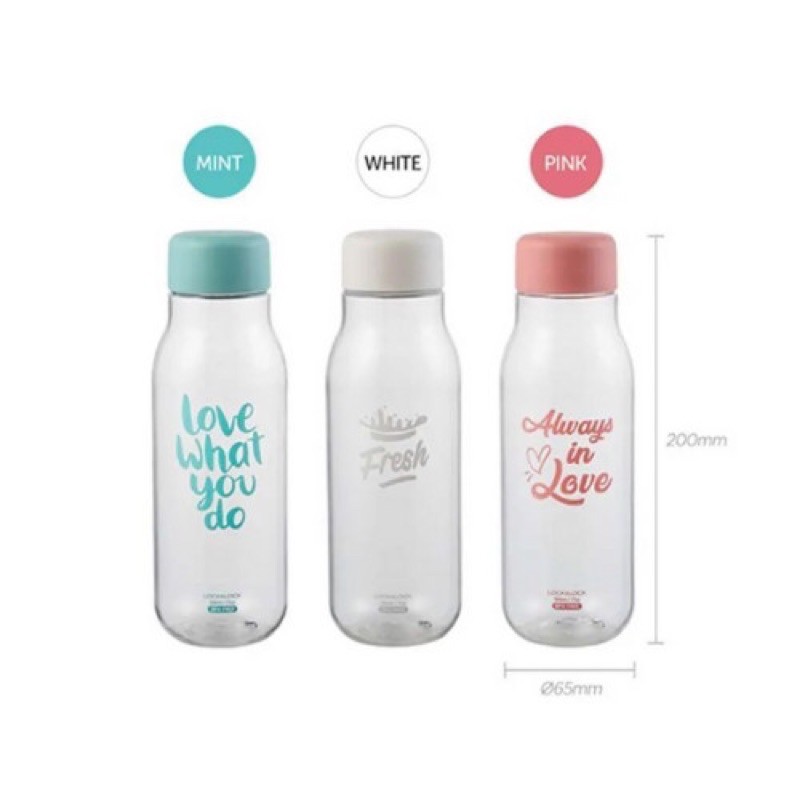 Bình nước nhựa Milky LOCK&amp;LOCK HAP654 trong suốt cute 500ml