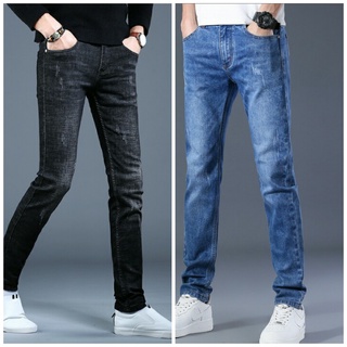 Quần bò quần jean nam co giãn dáng ôm skinny cào xước nhẹ