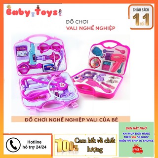 Đồ chơi khám bệnh, Vali đồ chơi bác sĩ, vali đồ chơi trang điểm cho bé, chất liệu nhựa ABS an toàn với trẻ