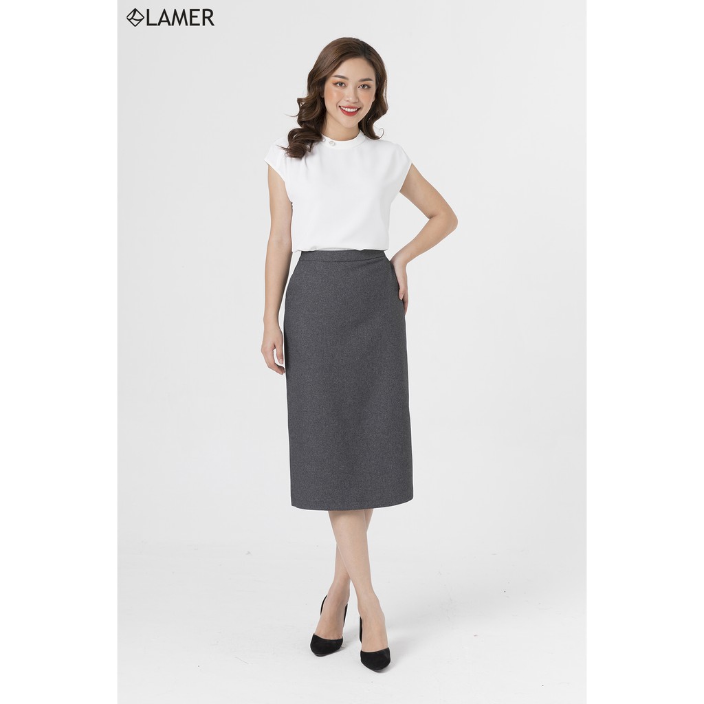 Chân váy bút chì LAMER L62F19Q001 (Kẻ ghi/Ghi Trơn) | BigBuy360 - bigbuy360.vn