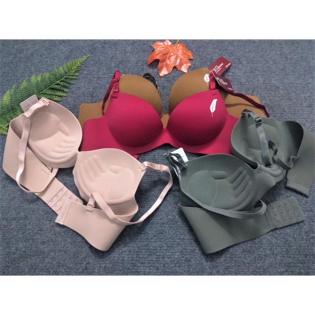 Áo Ngực Không Gọng, Áo Lót Su Bàn Tay Nâng Ngực Họa Tiết Hình Chiếc Lá Hàng Cao cấp.
