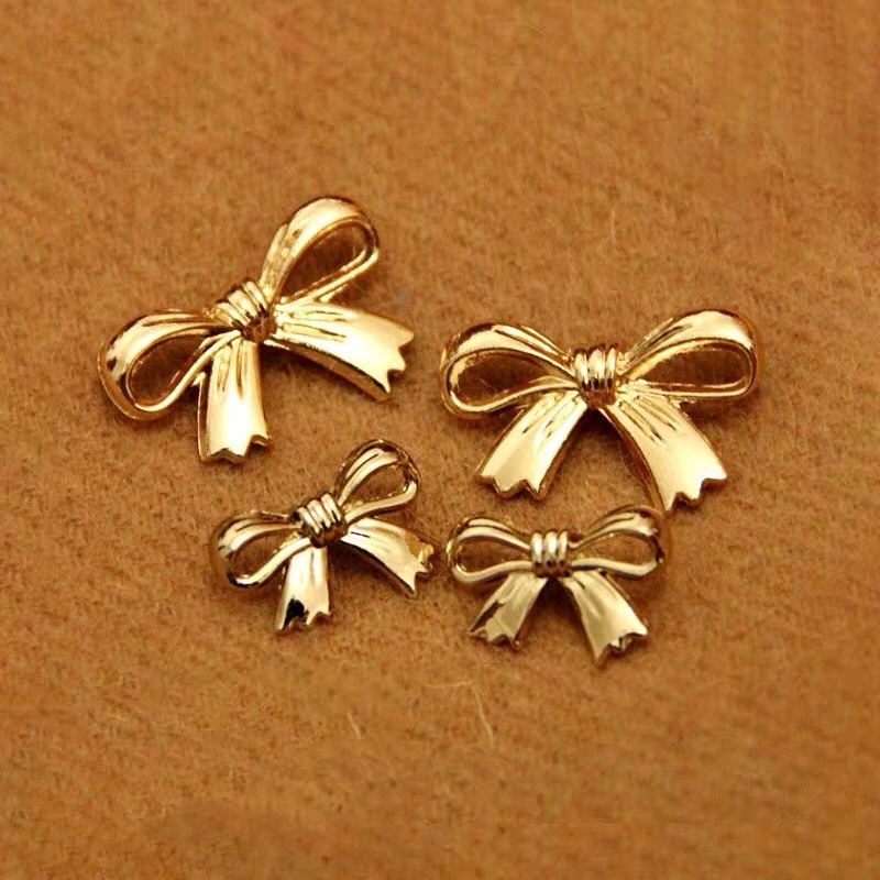 10 cái / lốc Nút kim loại Nơ thời trang Chất liệu may Phụ kiện may Nút trang trí cho quần áo phụ nữ Nút may kim loại