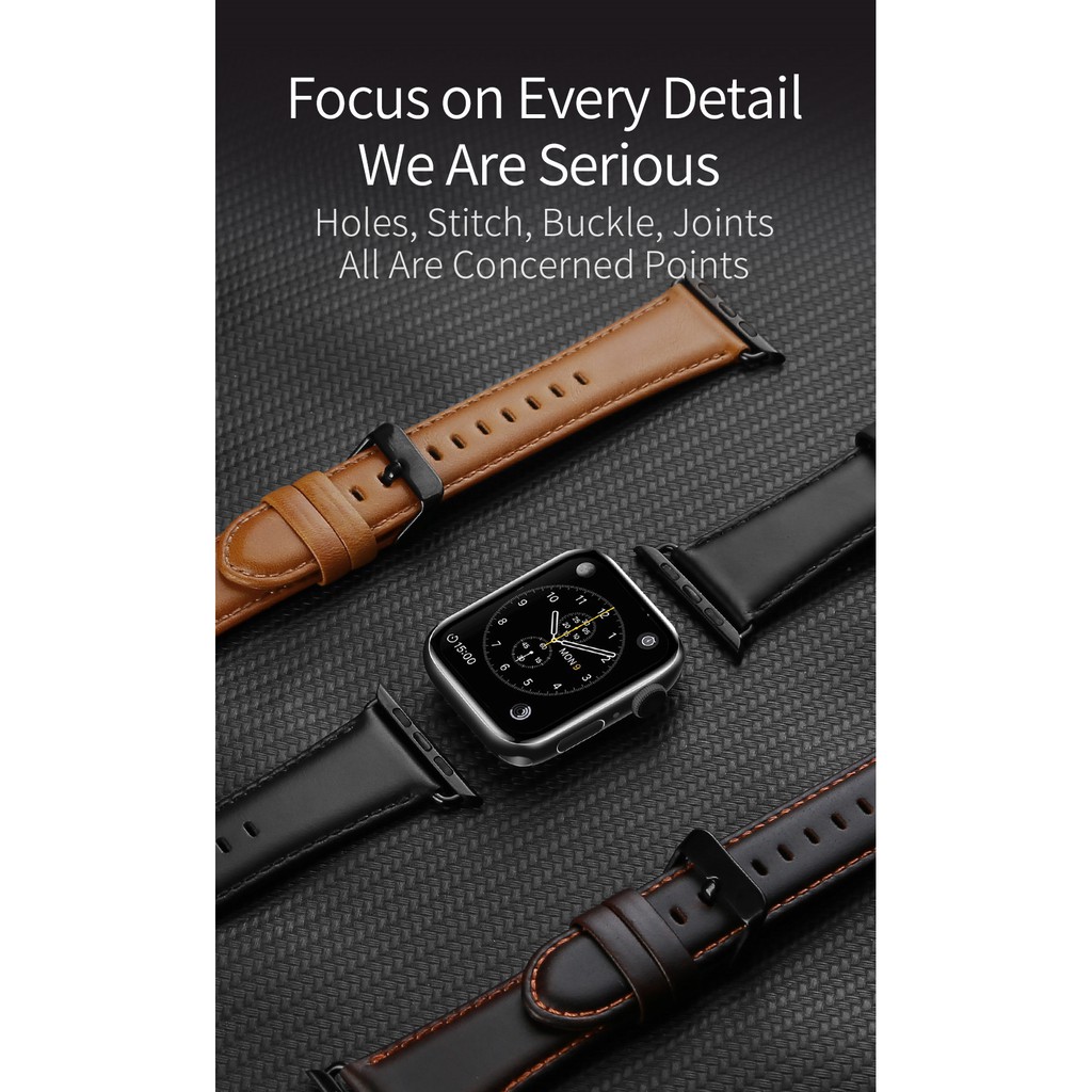 Dây Da thật DUX DUCIS For Apple Watch (Phiên bản Business)