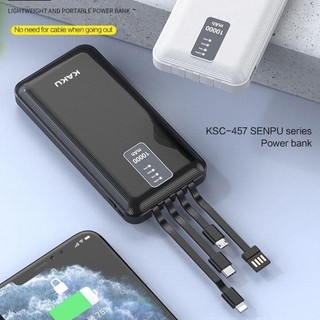 Sạc dự phòng sạc nhanh KAKU 3 dây mã KSC 457 dung lượng 10.000 mAh