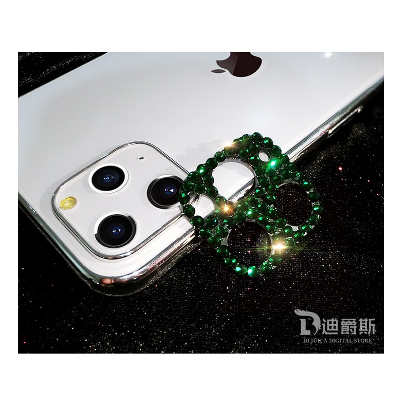Personality flash drill phone lens protector camera protection ring for iPhone 11 Pro Max Lens Case