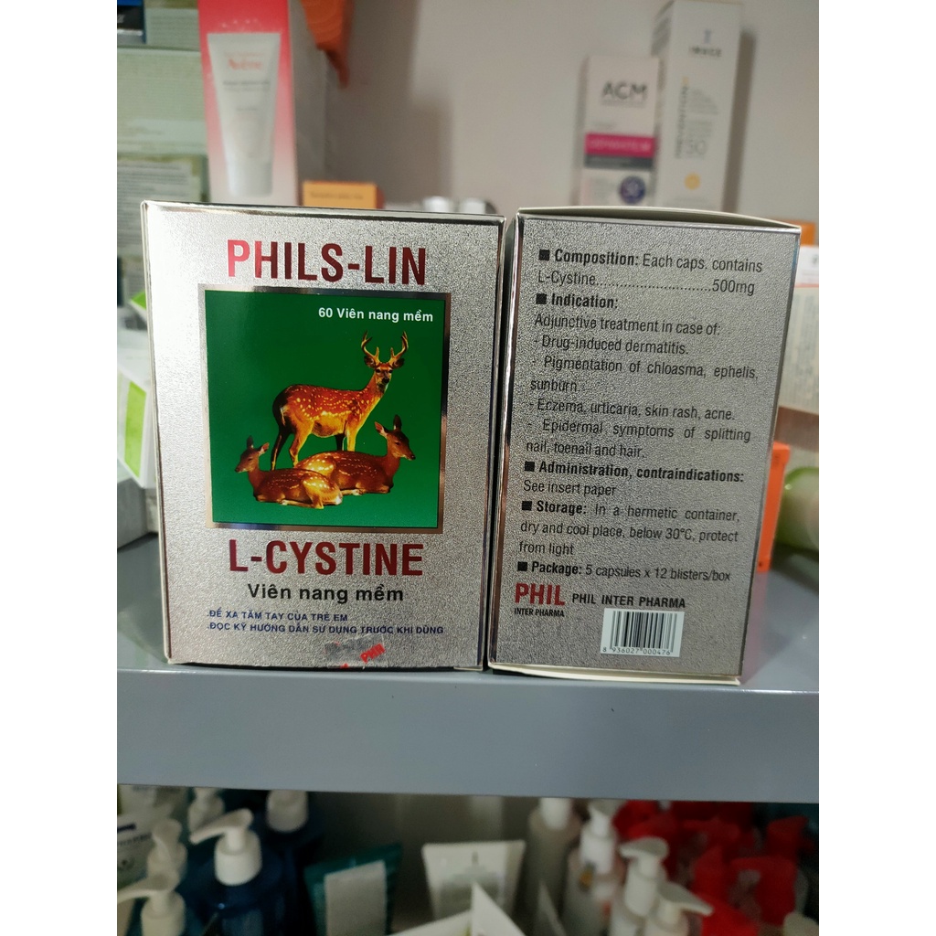 L-cystine Phil-S-lin  Lcystine Philslin 500mg viên uống bổ gan