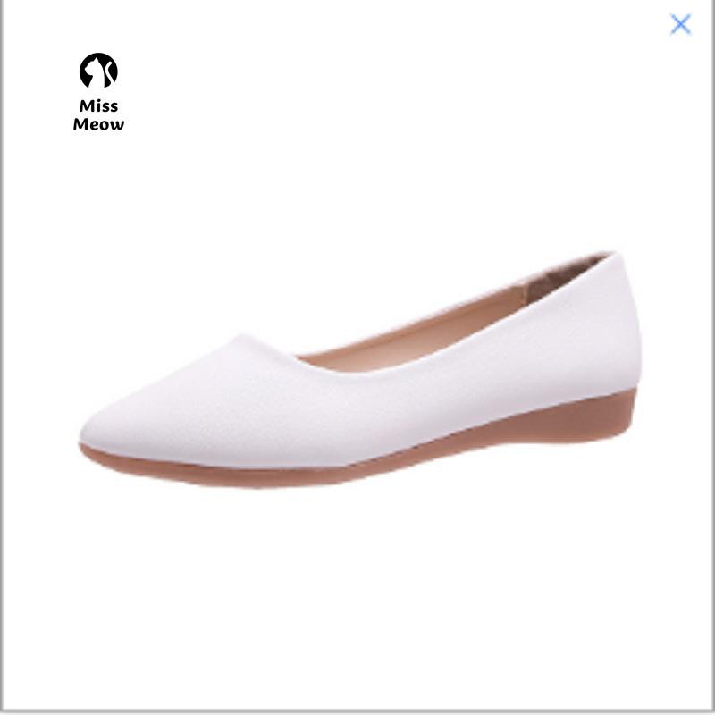Miss meow 2021 giày thường xuân mới của Hàn Quốc mẹ đế bệt đơn nữ