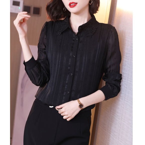 AS0075 - Áo sơ mi nữ dài tay hàng nhập - giá 440k