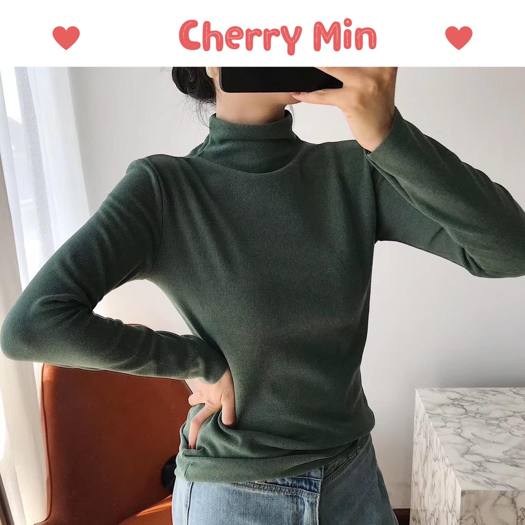[Video thật] Áo giữ nhiệt cố 3 phân xuất Nhật Motie kèm túi zip sang trọng CHERRY MIN
